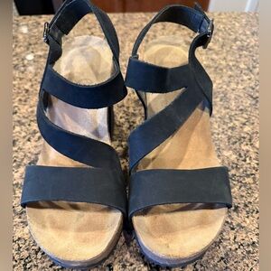 Bos & Company Black Leather Sandals